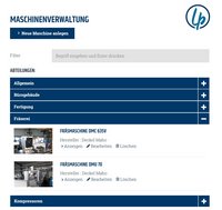 Screenshot Wartungsplaner Maschinenverwaltung